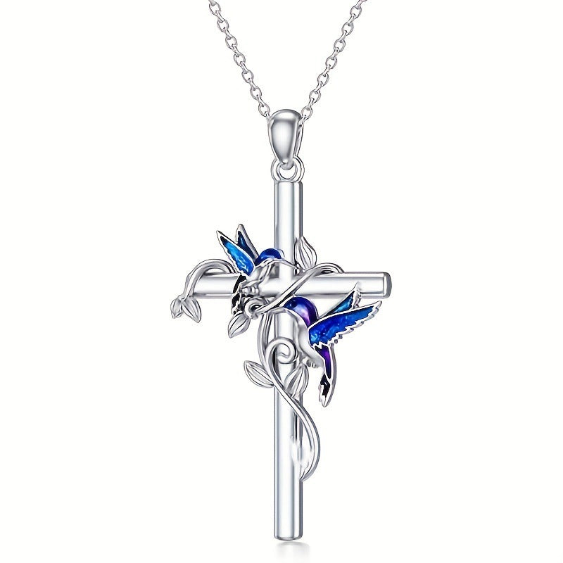 Female Hummingbird Pendant Necklace