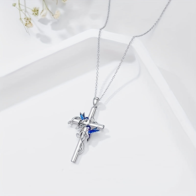 Female Hummingbird Pendant Necklace