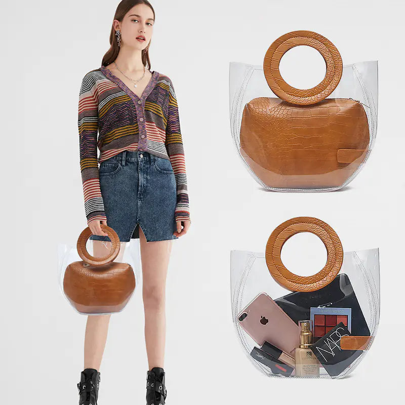 2019 Korean Style Transparent Jelly Tote Bag (PVC)