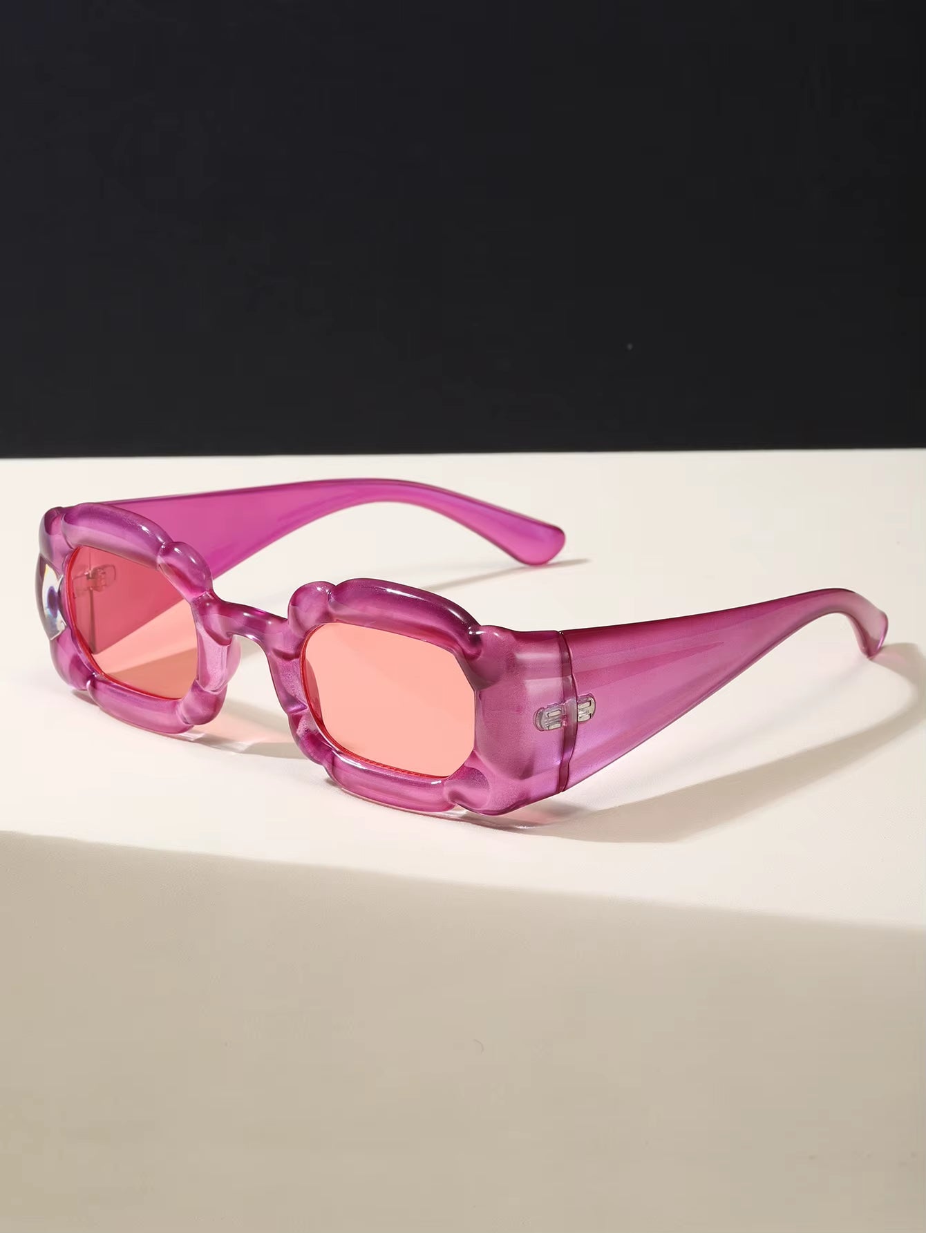 Dopamine Y2K Candy Sunglasses, Female Internet Celebrity Personality, 3D Three-Dimensional Bubble Sunglasses, Trendy Street Phot