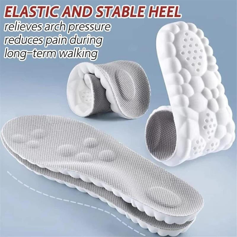 Cloud 4D Orthopedic Insoles for Men & Women - Plantar Fasciitis, Sports Shoes, anti Fatigue, Shock Absorption, Foot Pain Relief