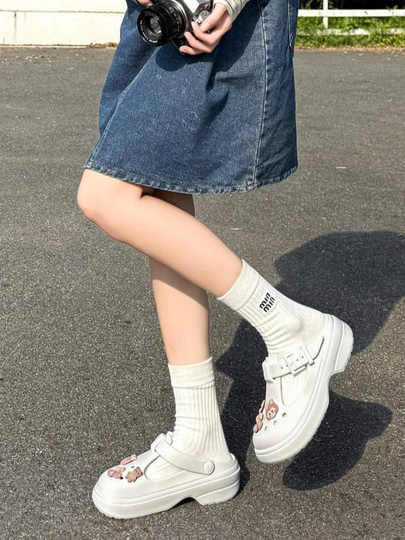 Women'S Sporty Platform Clogs, Casual Comfortable Breathable Clogs, Fashionable Non-Slip Clogs for Beach, Outdoor Sports, Walking Shoes, Footwear