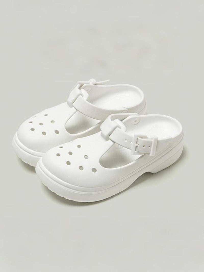 Women'S Sporty Platform Clogs, Casual Comfortable Breathable Clogs, Fashionable Non-Slip Clogs for Beach, Outdoor Sports, Walking Shoes, Footwear