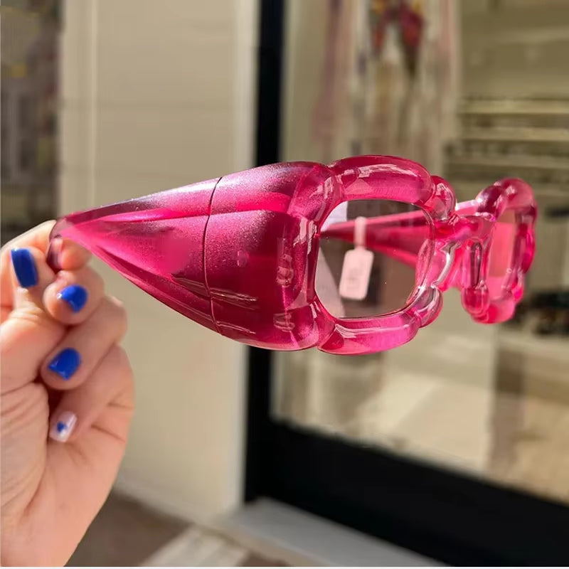Dopamine Y2K Candy Sunglasses, Female Internet Celebrity Personality, 3D Three-Dimensional Bubble Sunglasses, Trendy Street Phot