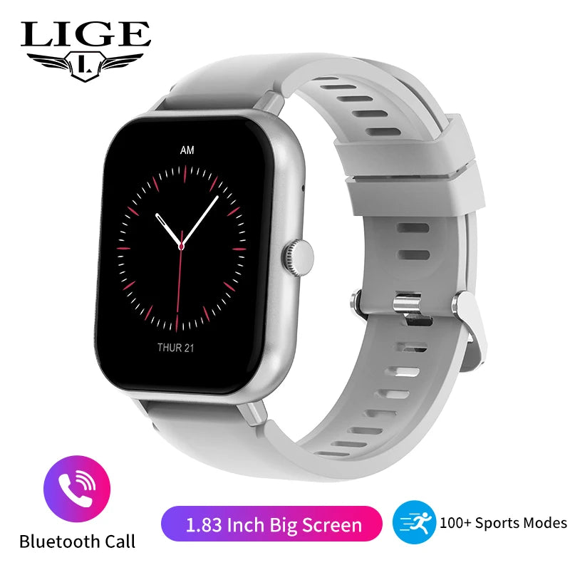 Waterproof Smart Watch Bluetooth Call Women Men Watch Voice Assistant 100+Sports Smartwatch for Huawei Xiaomi Android Ios