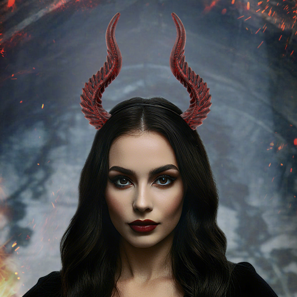 Cross-border New Halloween Festival Dress Up Devil Horn Headband DIY Assembly Cos Hair Accessories Props Can Be Transform Style