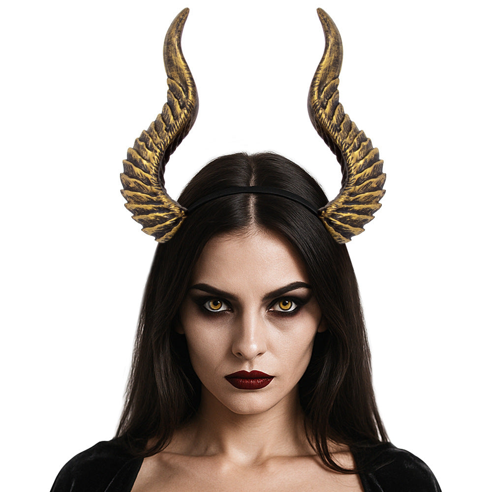 Cross-border New Halloween Festival Dress Up Devil Horn Headband DIY Assembly Cos Hair Accessories Props Can Be Transform Style