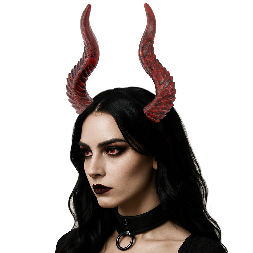 Cross-border New Halloween Festival Dress Up Devil Horn Headband DIY Assembly Cos Hair Accessories Props Can Be Transform Style