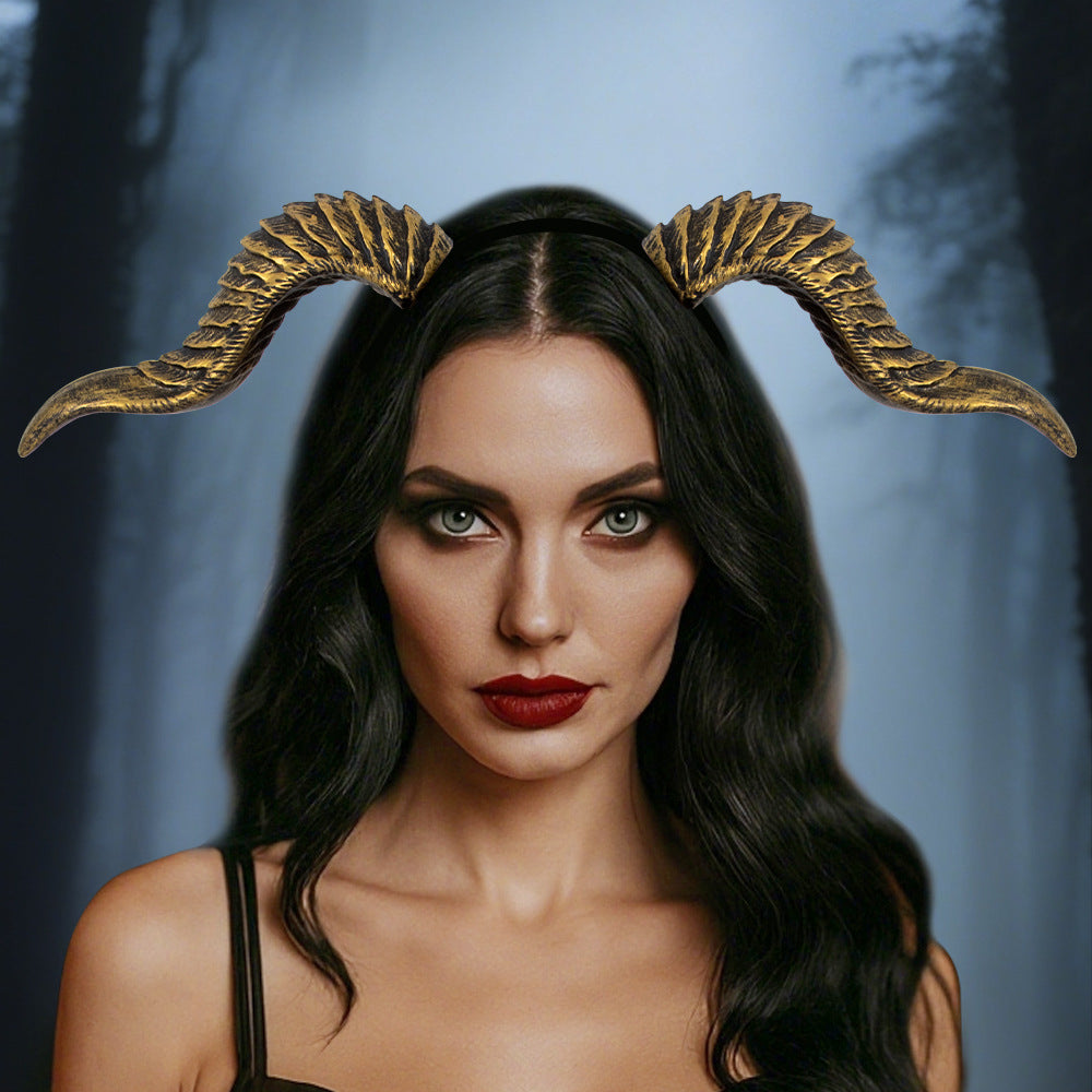 Cross-border New Halloween Festival Dress Up Devil Horn Headband DIY Assembly Cos Hair Accessories Props Can Be Transform Style
