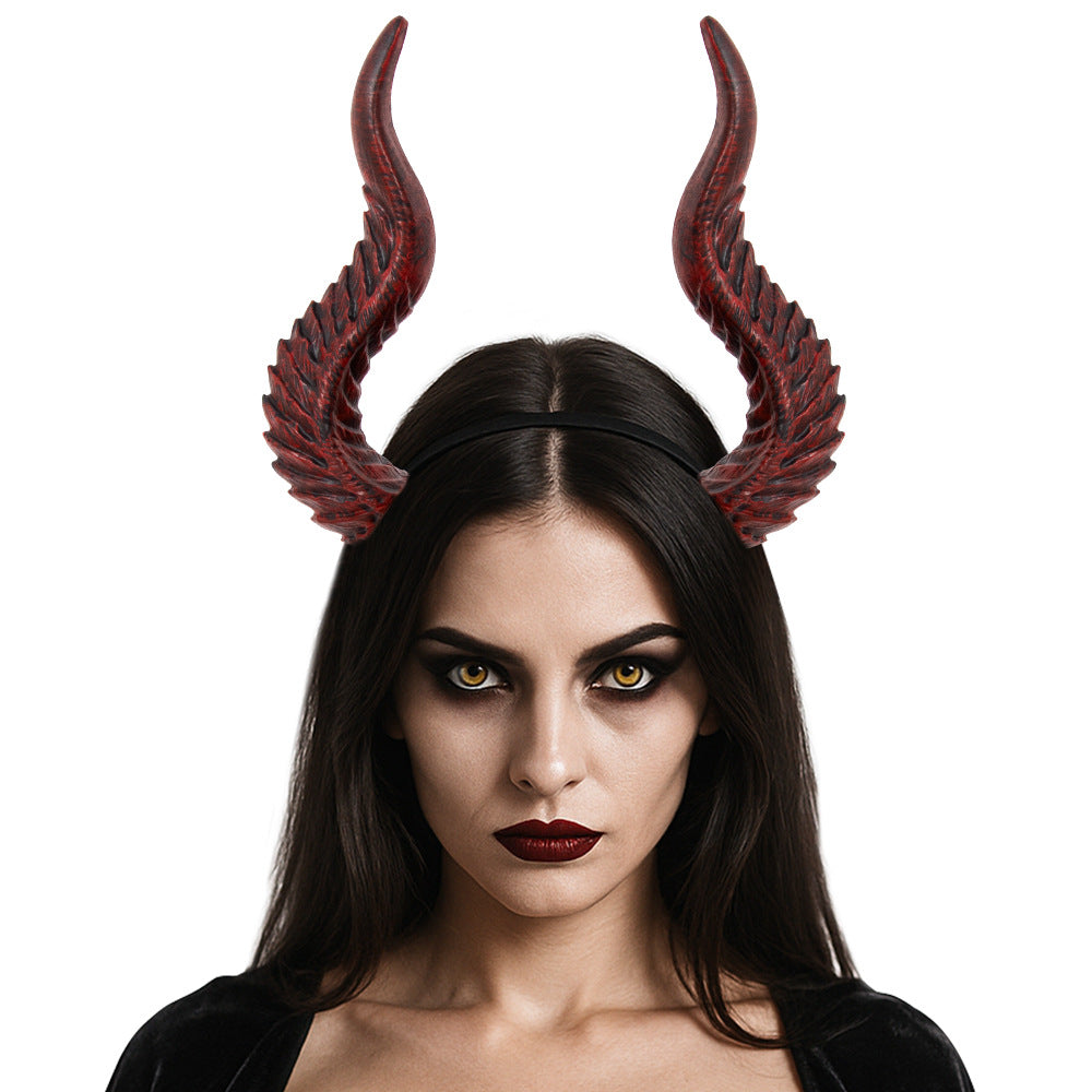 Cross-border New Halloween Festival Dress Up Devil Horn Headband DIY Assembly Cos Hair Accessories Props Can Be Transform Style