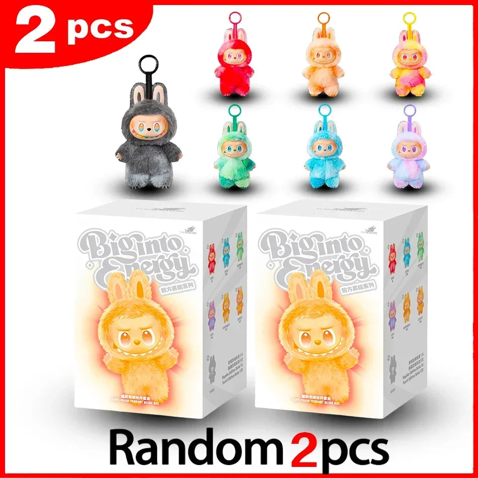 BIG INTO ENERGY Vinyl Plush labubu Pendant Doll Model Kawaii The Monsters Blind Box Gift  Macaron