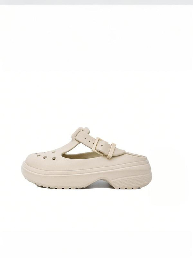 Women'S Sporty Platform Clogs, Casual Comfortable Breathable Clogs, Fashionable Non-Slip Clogs for Beach, Outdoor Sports, Walking Shoes, Footwear