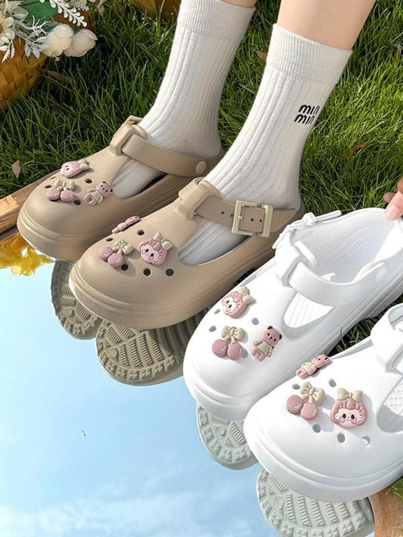 Women'S Sporty Platform Clogs, Casual Comfortable Breathable Clogs, Fashionable Non-Slip Clogs for Beach, Outdoor Sports, Walking Shoes, Footwear