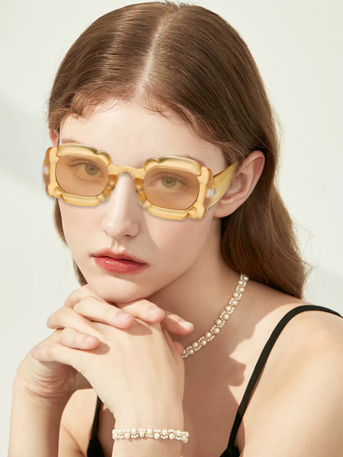Dopamine Y2K Candy Sunglasses, Female Internet Celebrity Personality, 3D Three-Dimensional Bubble Sunglasses, Trendy Street Phot