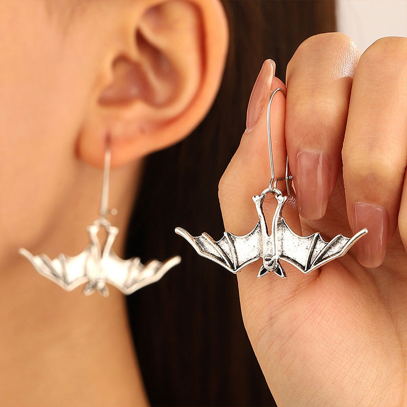 Halloween Retro Creative Bat Pendant Earrings Fashion Personality