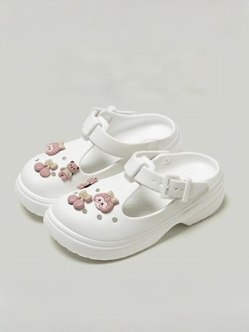 Women'S Sporty Platform Clogs, Casual Comfortable Breathable Clogs, Fashionable Non-Slip Clogs for Beach, Outdoor Sports, Walking Shoes, Footwear